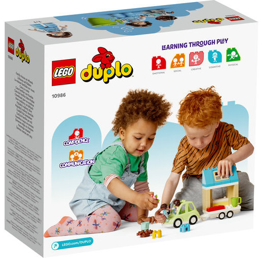 LEGO DUPLO - Casa de familie pe roti 10986, 31 piese