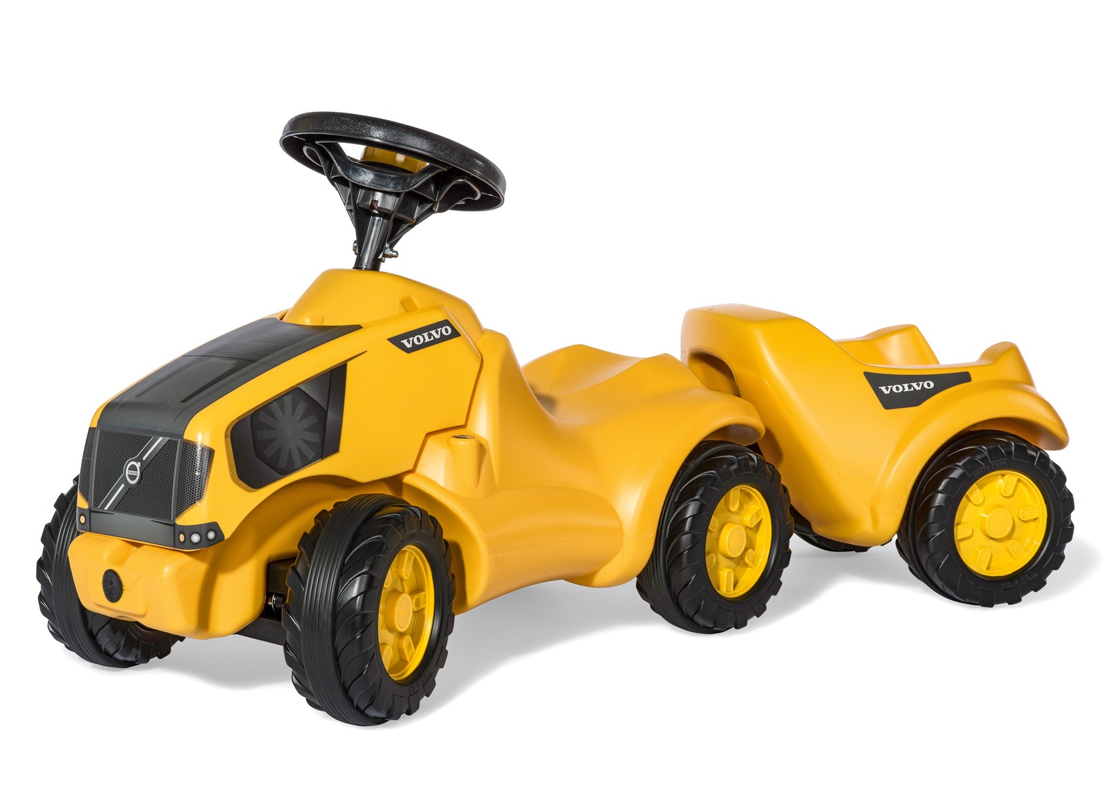 Tractor fara pedale Rolly Toys 132560, Volvo Minitrac cu remorca