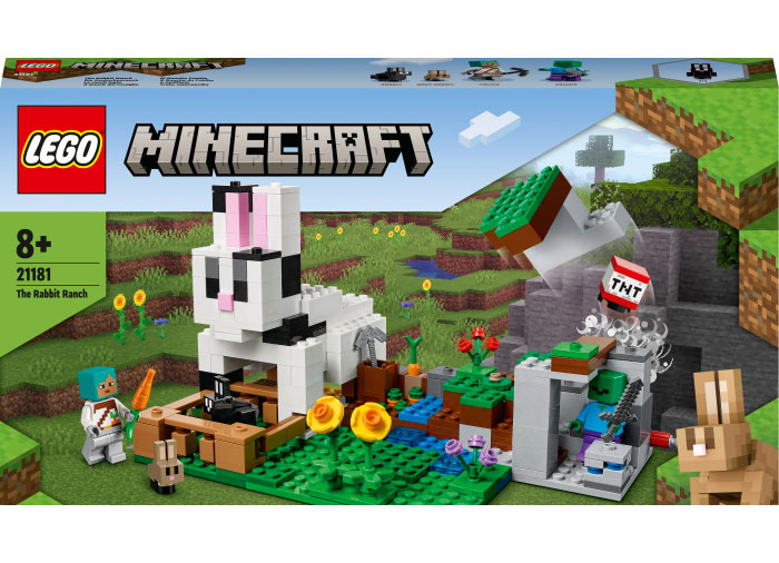 LEGO(R) Minecraft - Ferma de iepuri 21181, 340 piese