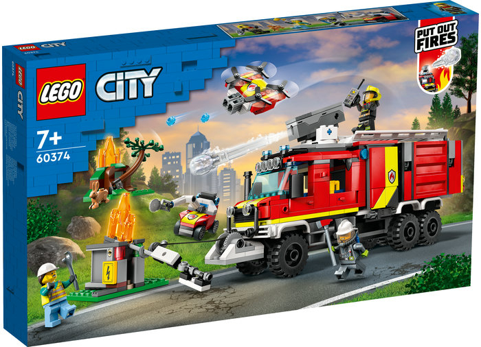 LEGO City - Masina unitatii de pompieri 60374, 502 piese