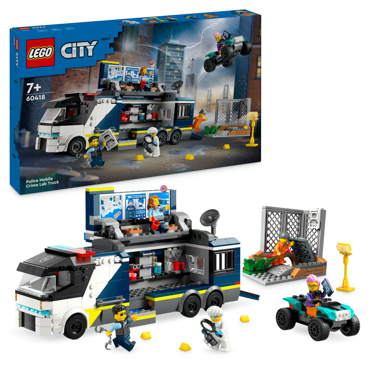 LEGO City - Laborator mobil de criminalistica 60418, 674 piese