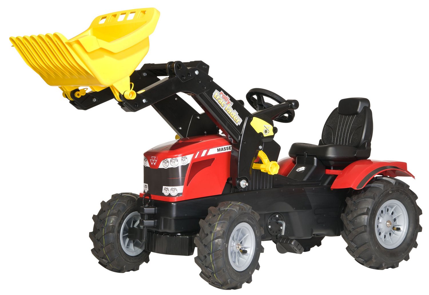 Tractor cu pedale Rolly Toys 611140, Massey Ferguson 7726 cu anvelope pneumatice