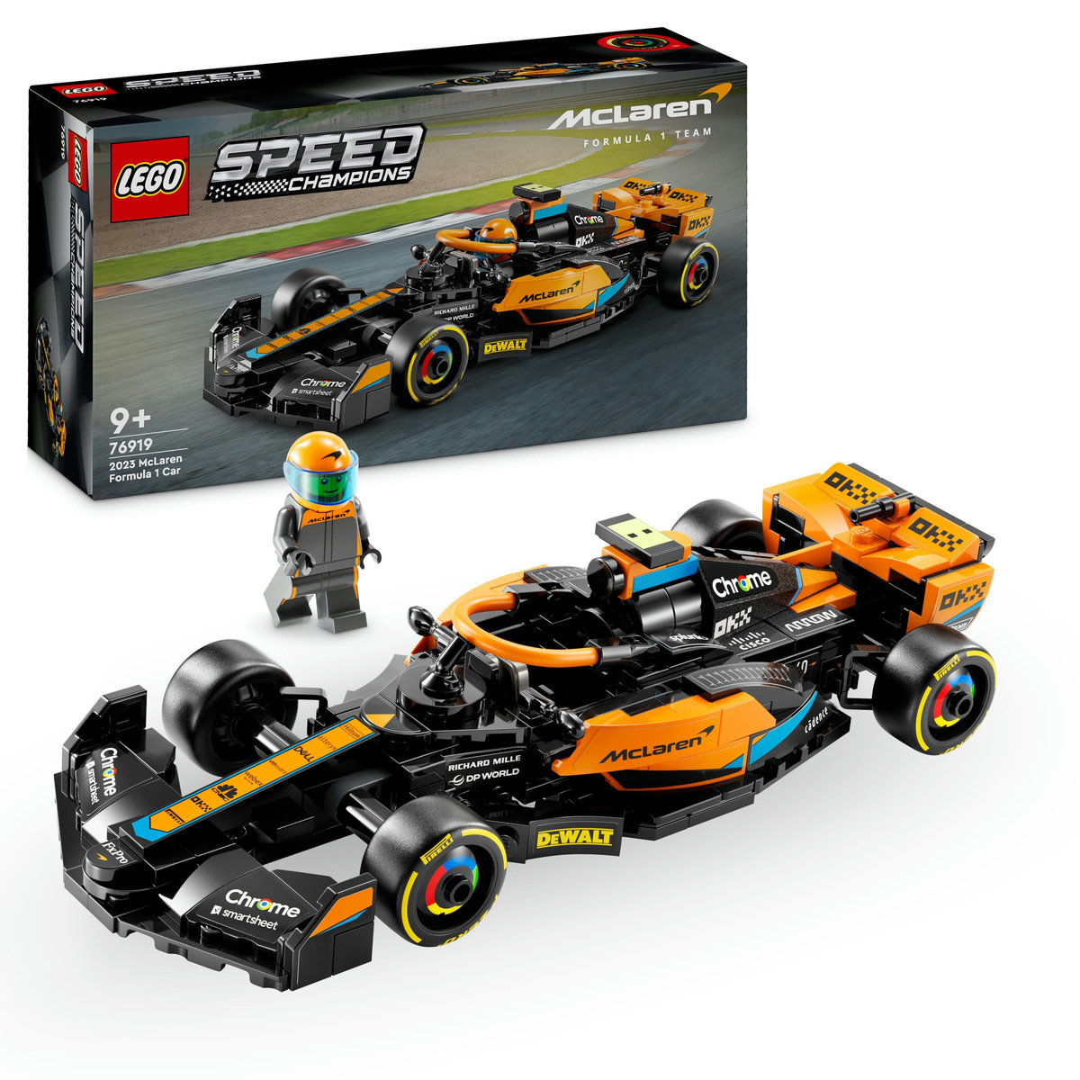 LEGO Speed Champions - Masina de curse McLaren de Formula 1 2023 76919, 245 piese