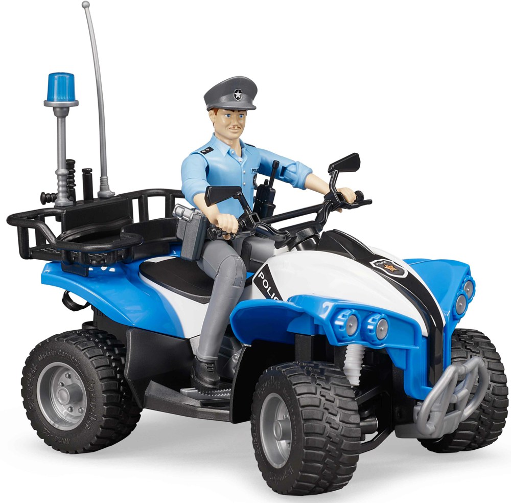 ATV de politie cu figurina politist, Bruder 63010