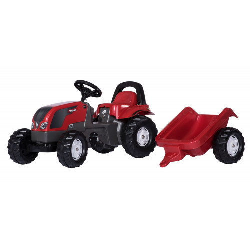 Tractor cu pedale Rolly Toys 012527, Valtra cu remorca rollyKid