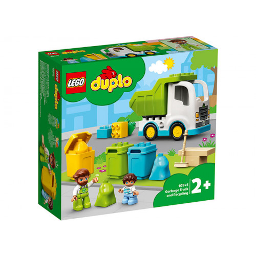 LEGO DUPLO Town - Autogunoiera si reciclare 10945, 19 piese