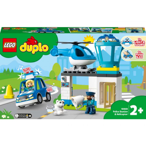 LEGO® DUPLO® - Sectie de politie si elicopter pentru salvare 10959, 40 piese