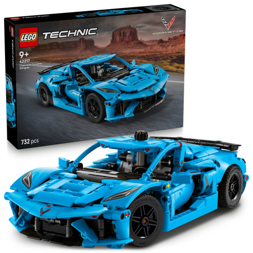 LEGO® Technic - Chevrolet Corvette Stingray albastru 42217, 732 piese