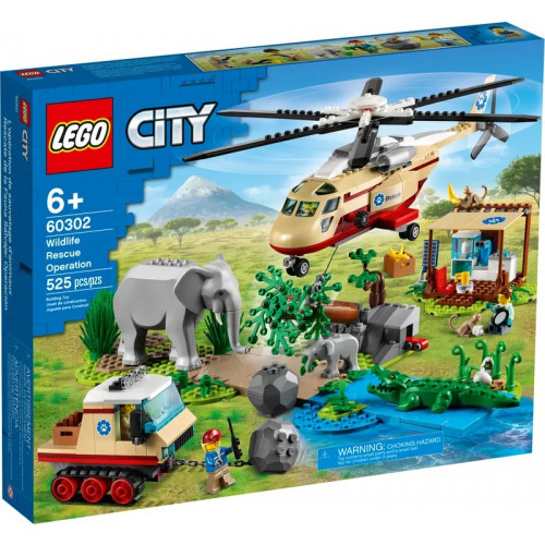 LEGO City - Operatiune de salvare a animalelor salbatice 60302, 525 piese