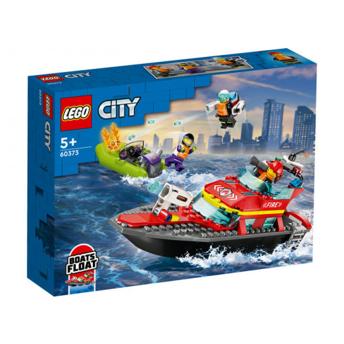 LEGO City - Barca de salvare a pompierilor 60373, 144 piese