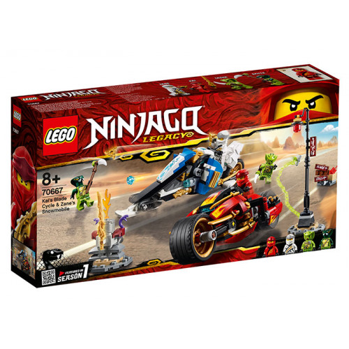 LEGO Ninjago, Vehiculele lui Kai si Zane - Motociclete Blade si snowmobilul 70667