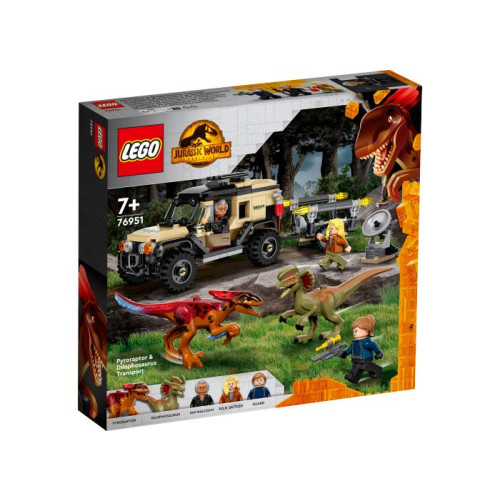 LEGO Jurassic World - Transport de Piroraptor și Dilophosaurus 76951, 254 piese