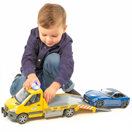 Autoplatforma MB Sprinter cu masina Roadster - Bruder 02675 - element galerie