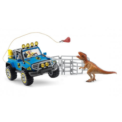 Autovehicul de teren cu adapost pentru dinozauri, set figurine Schleich 41464