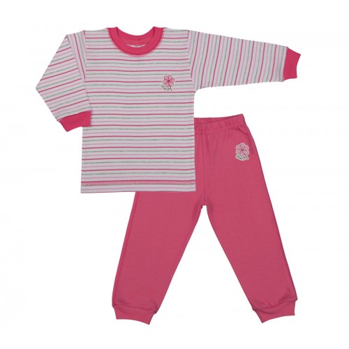 Bluzite si pantaloni de trening pentru fete, roz cu dungi