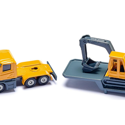 Camion cu platforma si excavator, Blister 16, Siku 1611 - element galerie