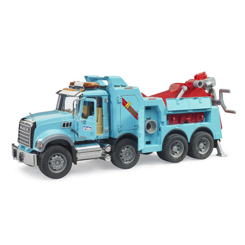 Camion de remorcare Bruder MACK Granite cu lumini si sunet, macara si troliu - element galerie