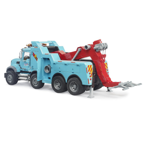 Camion de remorcare Bruder MACK Granite cu lumini si sunet, macara si troliu - element galerie