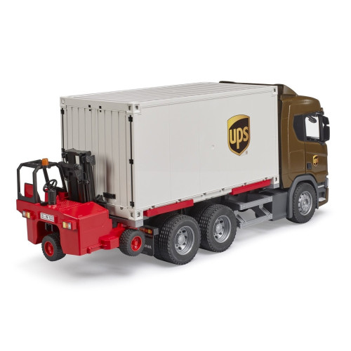 Camion Scania Super 560R cu container si stivuitor, Bruder 03582 - element galerie