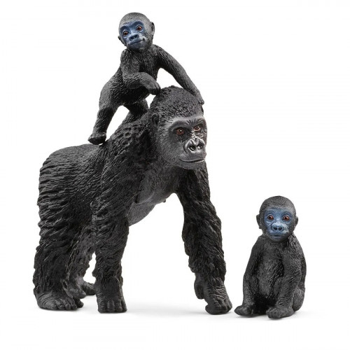 Familia de gorila, set de figurine Schleich 42601, Wild Life