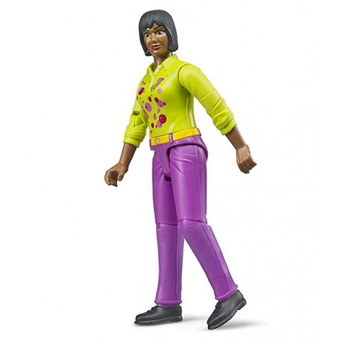 Figurina femeie cu jeans violet, bworld Bruder - element galerie