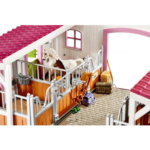 Centru de echitatie cu calaret, cai si accesorii, Schleich 42344 - element galerie