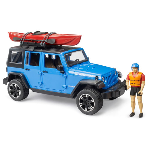 Jeep Wrangler Rubicon Unlimited, cu caiac si figurina - Bruder 02529 - element galerie