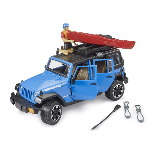 Jeep Wrangler Rubicon Unlimited, cu caiac si figurina - Bruder 02529 - element galerie