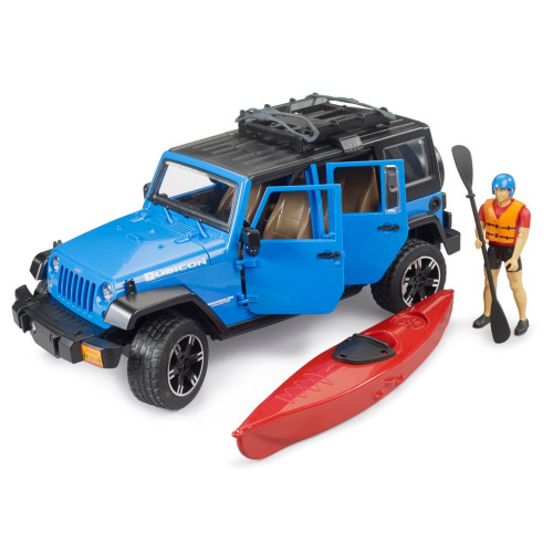 Jeep Wrangler Rubicon Unlimited, cu caiac si figurina - Bruder 02529 - element galerie