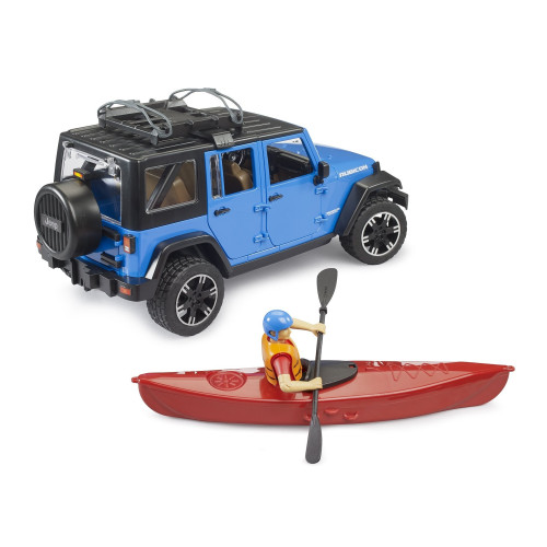 Jeep Wrangler Rubicon Unlimited, cu caiac si figurina - Bruder 02529 - element galerie