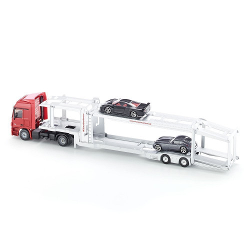 Macheta Camion Siku 3934, Autotransport cu doua masinute incluse - element galerie