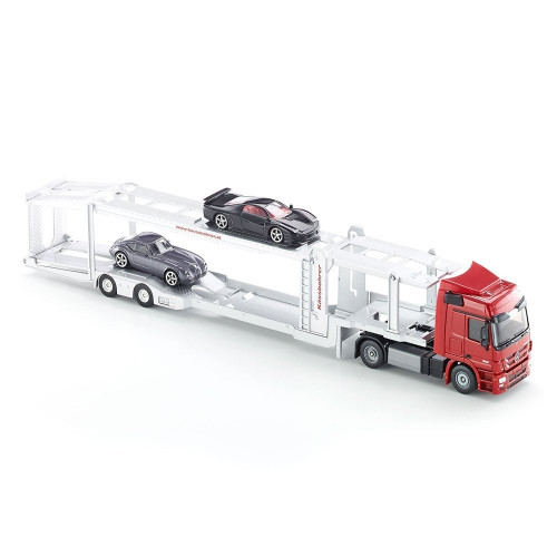 Macheta Camion Siku 3934, Autotransport cu doua masinute incluse - element galerie