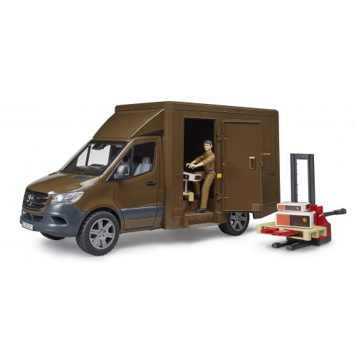 Mercedes Benz Sprinter UPS cu sofer si accesorii, Bruder 02678 - element galerie