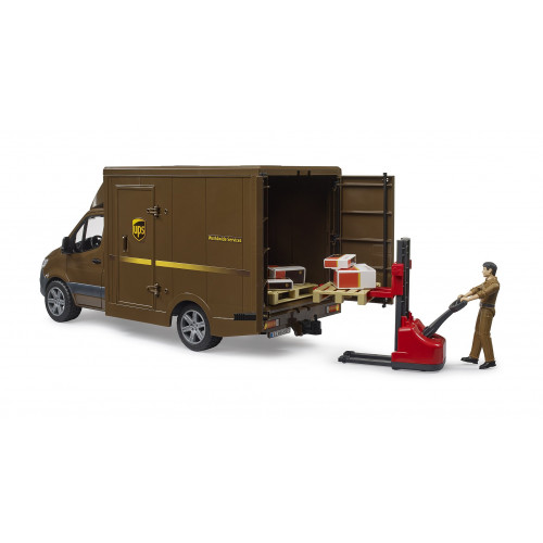 Mercedes Benz Sprinter UPS cu sofer si accesorii, Bruder 02678 - element galerie