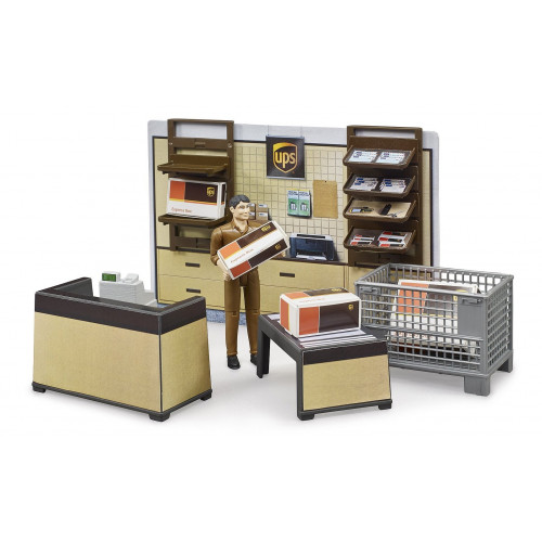 Set Bruder 62250 - Oficiu Curierat UPS cu Figurină - element galerie