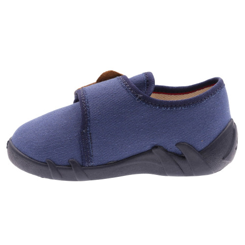 Pantofi baietel, din material textil, albastru, cu scai, Bear - element galerie