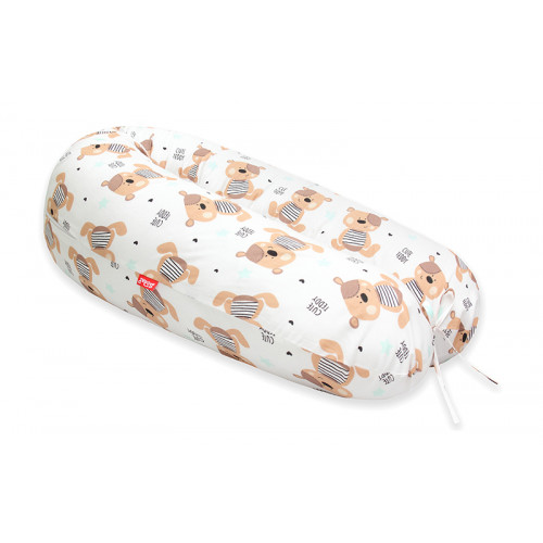 Perna Scamp 3 in 1 pentru gravide, alaptat, bebelusi, 150 cm, White Brown Bears - element galerie