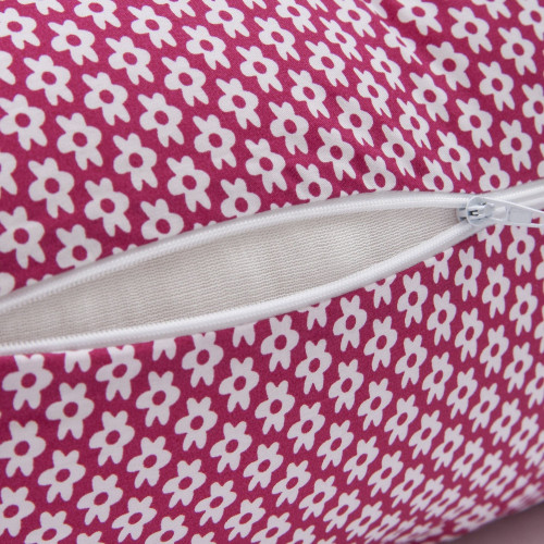 Perna Scamp 3 in 1 pentru gravide, alaptat, bebelusi, 150 cm, rosu cu floricele - element galerie