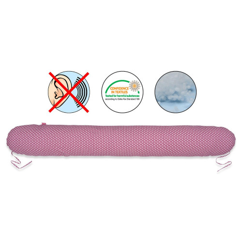 Perna Scamp 3 in 1 pentru gravide, alaptat, bebelusi, 150 cm, rosu cu floricele - element galerie