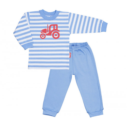 Pijama copii, albastru cu motiv tractor