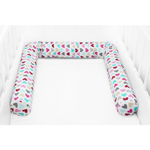Protectie laterala patut Scamp, 210 cm, Colorful Hearts - element galerie
