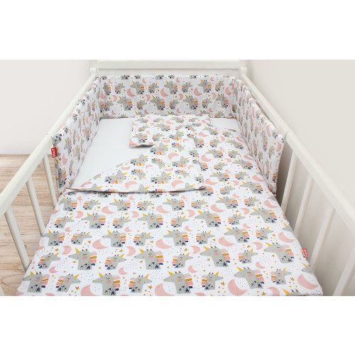 Set lenjerie pătuț 70×90 cm din bumbac 100% – Scamp Unicorn cu imprimeu cu unicorni - element galerie