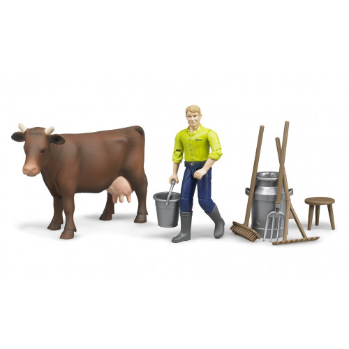 Set figurina fermier cu accesorii, Bruder 62605