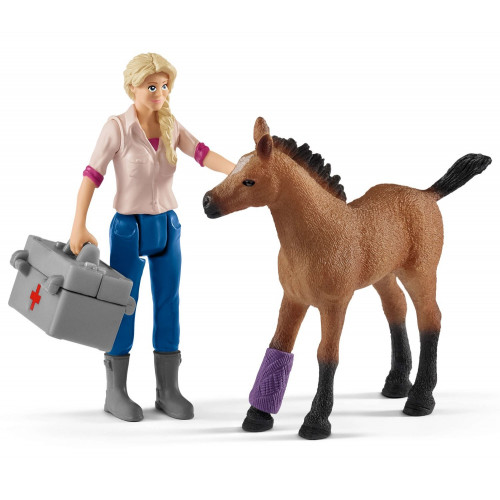 Set Schleich 42486, veterinarul viziteaza Iapa si Manzul - element galerie
