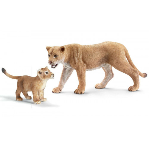 Set Wild Life Schleich 14796, Leoaica si Pui de Leu - element galerie