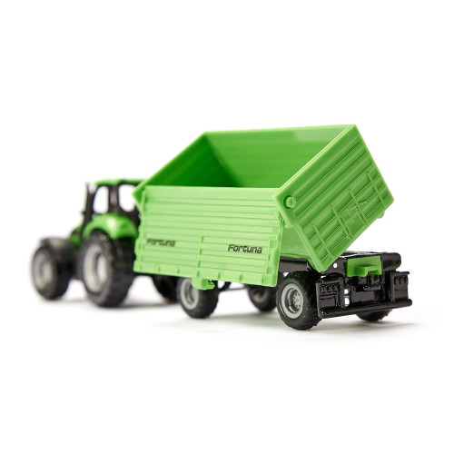 Tractor DEUTZ-FAHR cu remorca Fortuna pe 2 axe - Siku 1606 - element galerie
