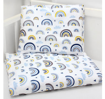 Set lenjerie pătuț 70×90 cm din bumbac 100% – Scamp Rainbow cu imprimeu curcubeu