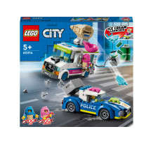 LEGO City - Politia in urmarirea furgonetei cu inghetata 60314, 317 piese