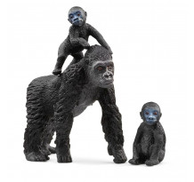 Familia de gorila, set de figurine Schleich 42601, Wild Life