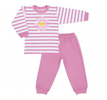 Pijama copii, roz cu motiv floare
